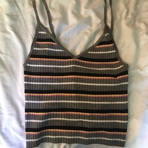 Striped Kendall and Kylie tank top